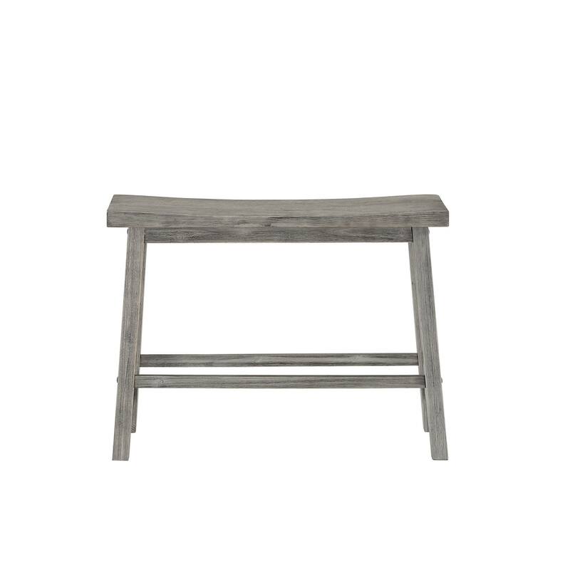 Sonoma Wood Saddle Dining Bench
