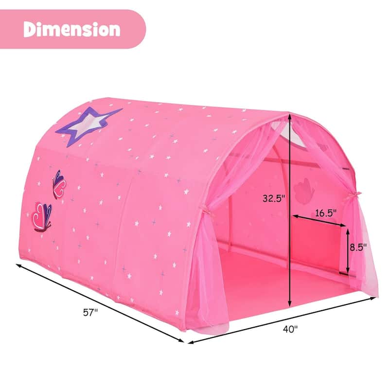 Kids Galaxy Starry Sky Dream Portable Play Tent with Double Net Curtain - 57" (L) x 40" (W) x 32.5" (H)