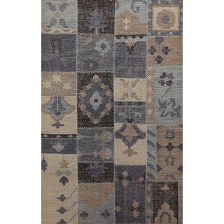 Contemporary Patchwork Home Decor Area Rug Hand-knotted Wool Carpet - 5 ...