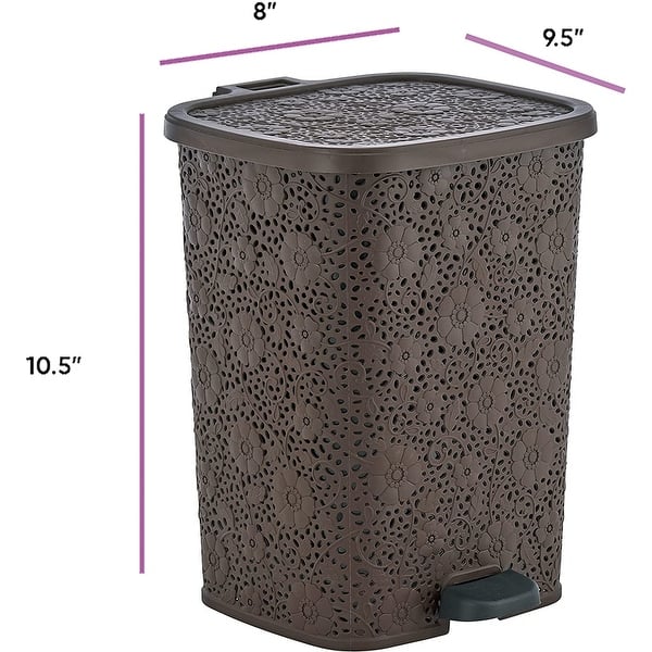6 qt Lace Step Trash Can