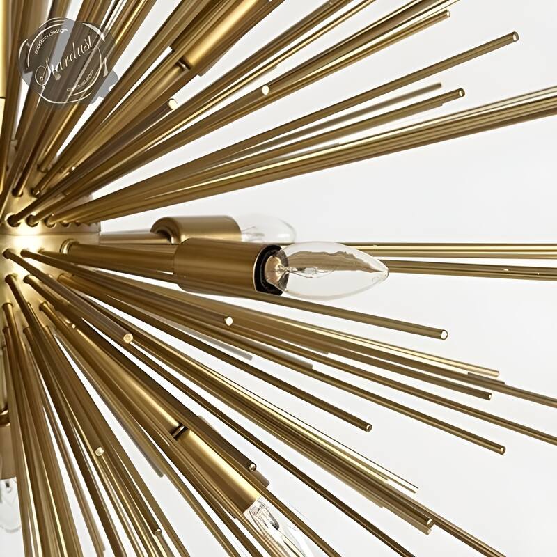 "Sputnik Sphere 12-Light Dimmable Chandelier - Modern Space-Inspired Design"