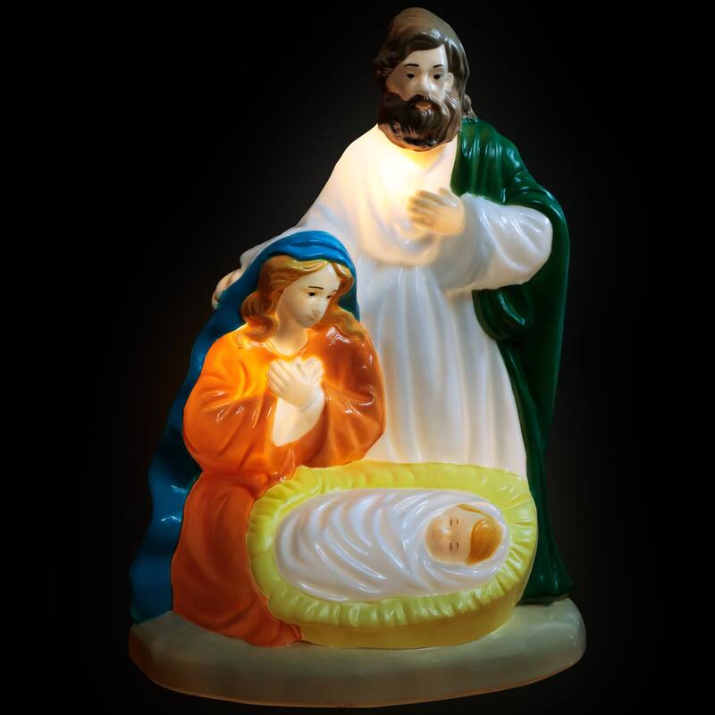 Lighted Nativity Scene Blow Mold Outdoor Christmas Decoration - 34"