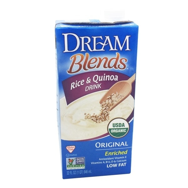 Dream Blends Original Unsweetened Rice and Quinoa Drink - Case of 6 - 32 FL oz.