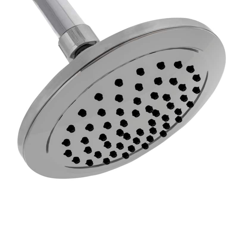 SAFAVIEH Solea Deliah Rainfall Stainless Steel Single Setting Bathroom Shower Head - 5.9" x 5.9" x 2.4" - 6Wx6Dx2H