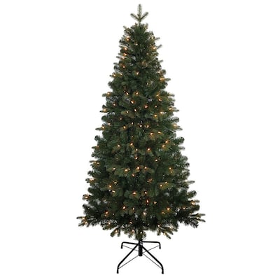Kurt Adler 6-Foot Pre-Lit Clear Incandescent Studio Spruce Tree