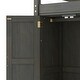 preview thumbnail 13 of 15, Full Size Loft Bed with Built-in Wardrobe, Desk, Storage Shelves and Drawers-Gray