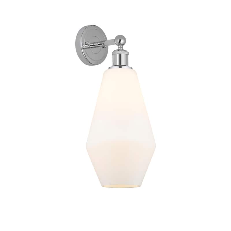 Innovations Lighting 616-1W-17-7 Cindyrella Sconce Cindyrella 17" Tall - Polished Chrome / Cased Matte White