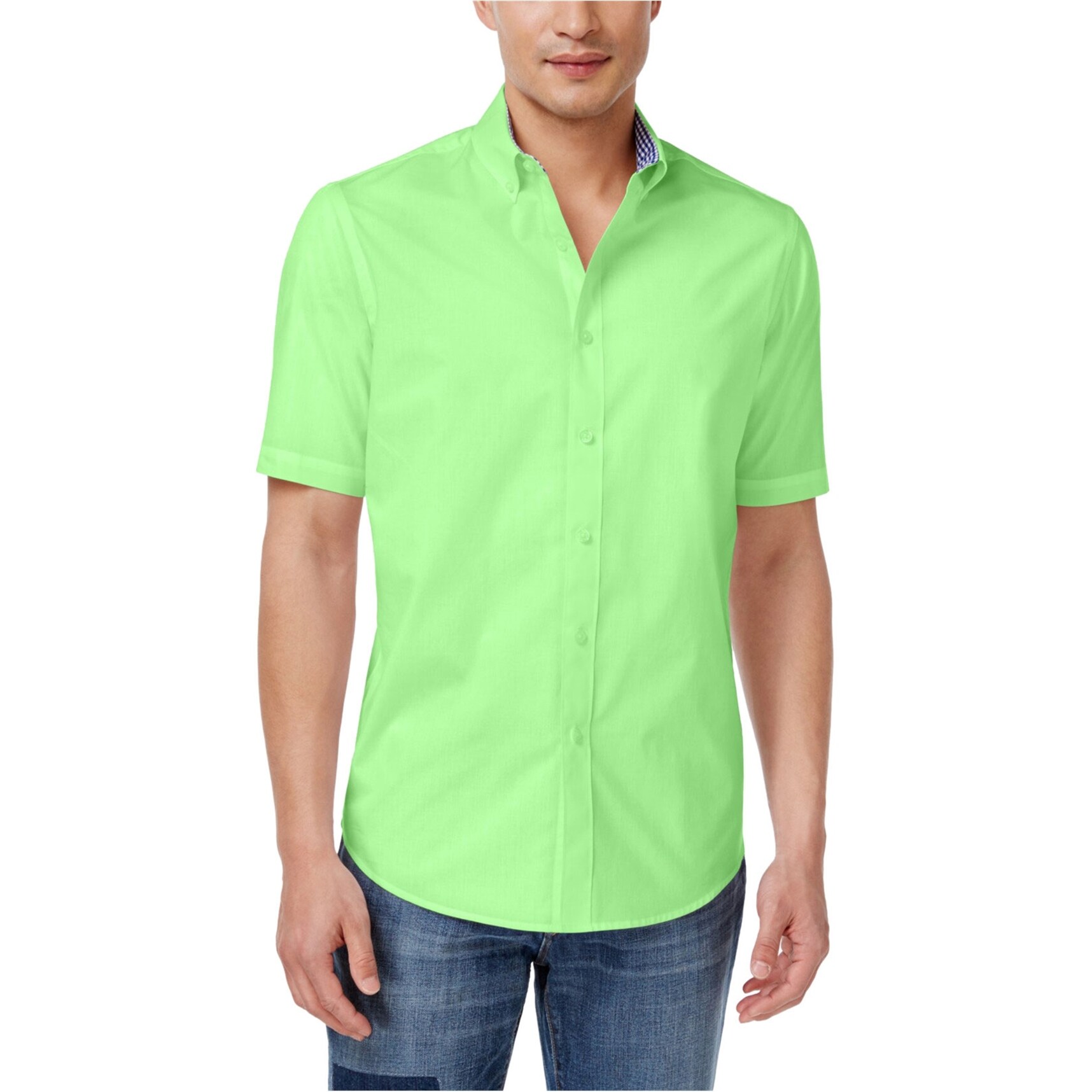 Shop Club Room Men S Bancroft Poplin Shirt Fresh Pistachio Size