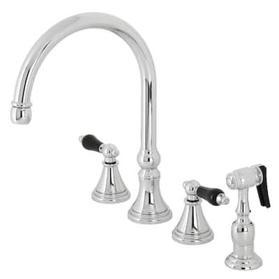 Kingston Brass Duchess Widespread Kitchen Faucet with Brass Sprayer