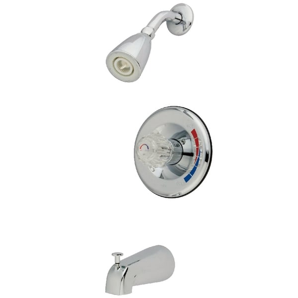 Kingston Brass KB68 Chatham Tub and Shower Trim Package with 1.8 GPM Single Function Shower Head - Polished Chrome