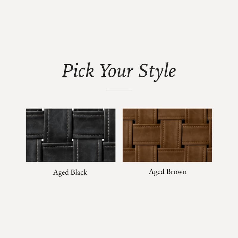 Maven Lane Noah Backless Kitchen Dining Stool with Vegan Leather
