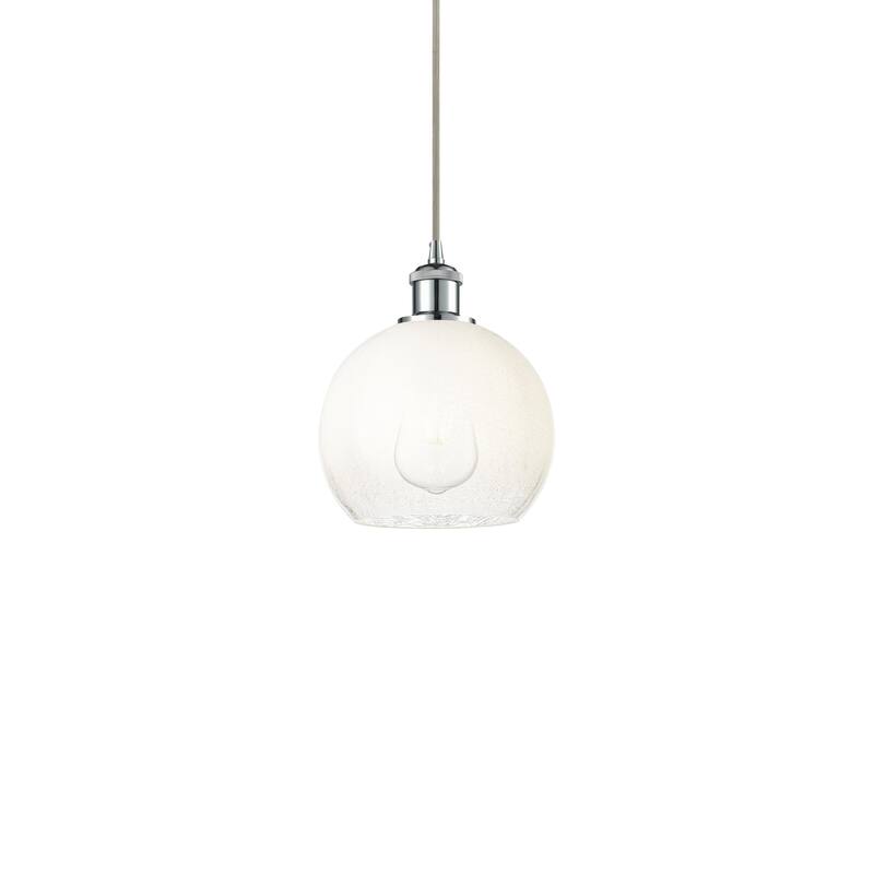Innovations Lighting 516-1P-11-8 Brookhaven Globe Pendant Brookhaven - Polished Chrome / Opal