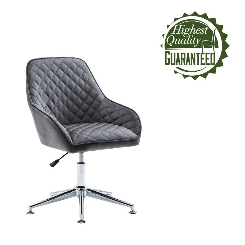 Porthos Home Vinita Height Adjustable Swivel Office Chair, Velvet Upholstery