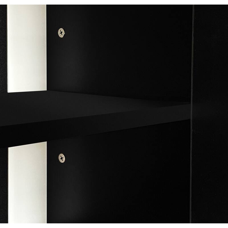 Modern 68.1 TV Stand with Built-in Fireplace, High Gloss Finish, and Spacious Cabinets for Organized Living.