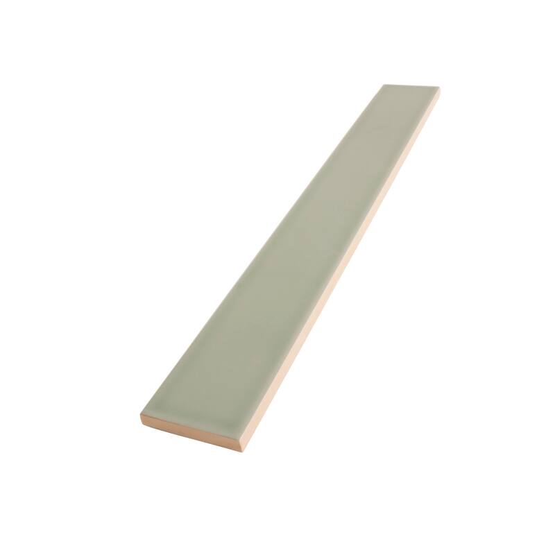 Apollo tile 2" x 16" Horizonte Glossy Soft Mint Green Ceramic Tile (10.76 sq ft/case) - 50 Pack