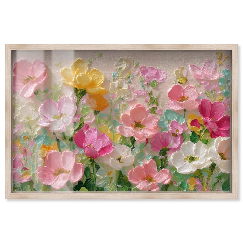 Expressed in Petals I Shadowbox by Art Remedy - Natural - 24" x 16"