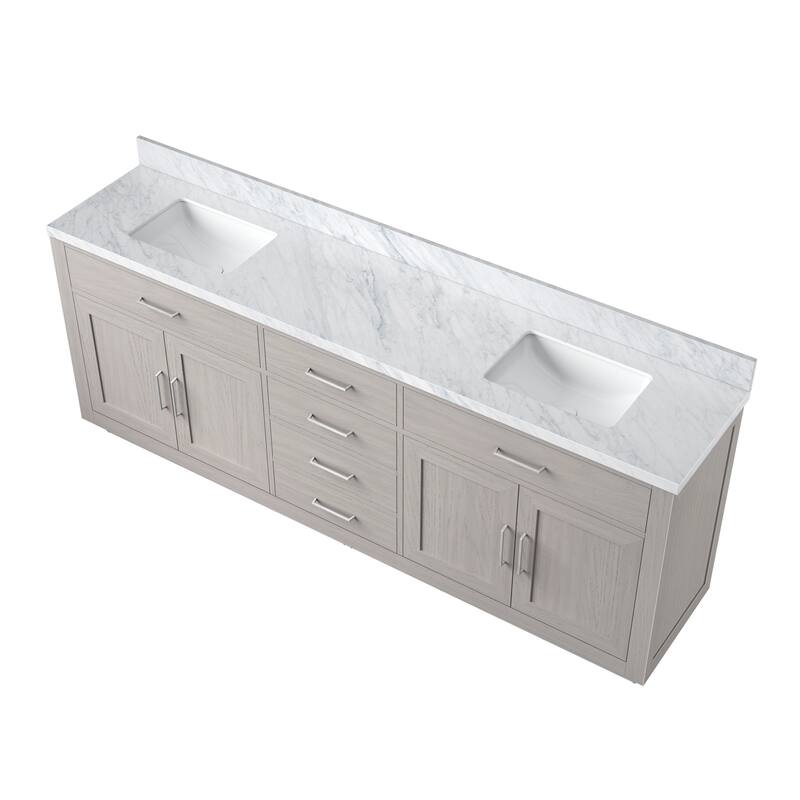 Abbey Bath Vanity with Carrara Marble Top and Sink