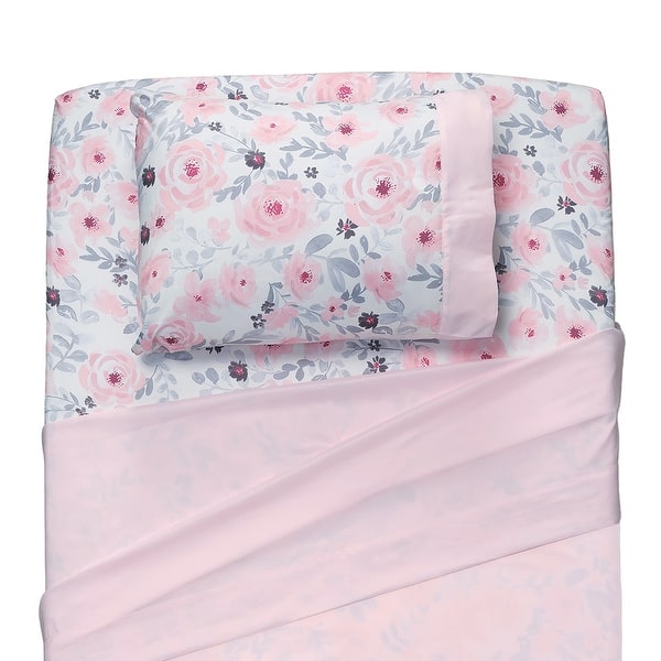 slide 2 of 9, Bedtime Originals Blossom Watercolor Floral Twin Sheets and Pillowcase Set