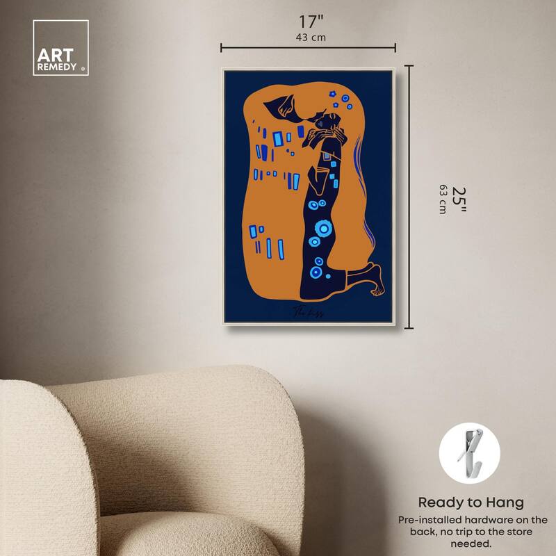 The Kiss Canvas by Art Remedy