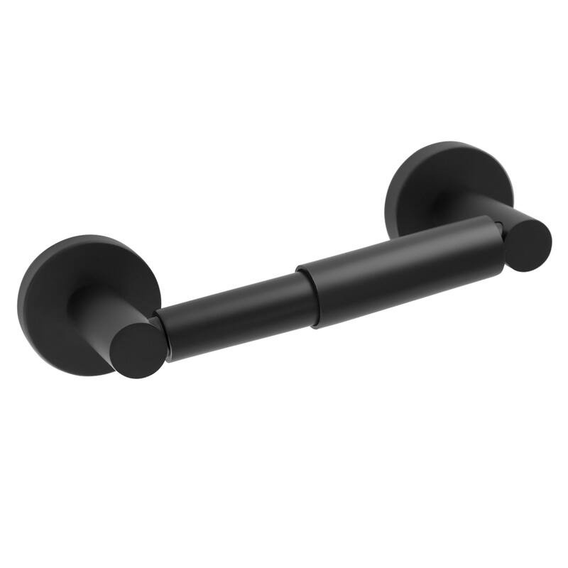 Design House Graz Park Matte Black Two-Post Toilet Paper Holder