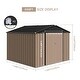 preview thumbnail 11 of 10, 8x8 FT Outdoor Metal Storage Shed, Steel Utility Shed Storage, Metal Shed Outdoor Storage with Lockable Door Design
