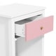 preview thumbnail 13 of 12, Wooden Nightstand with One Drawer One Shelf for Kids, Adults, Pink