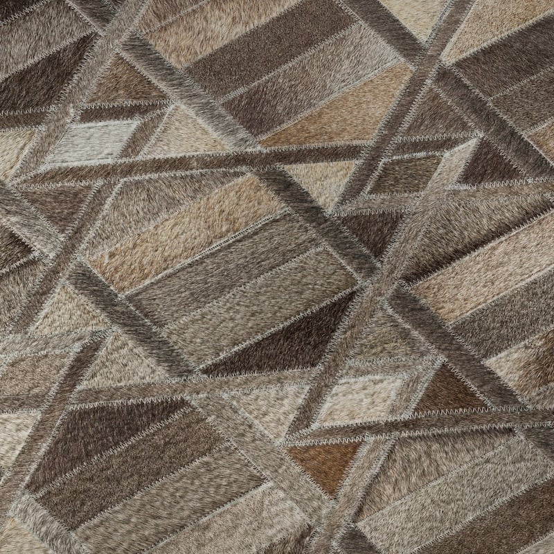 Premium Washable Super Soft Faux Geo Cowhide Mayfield Rug
