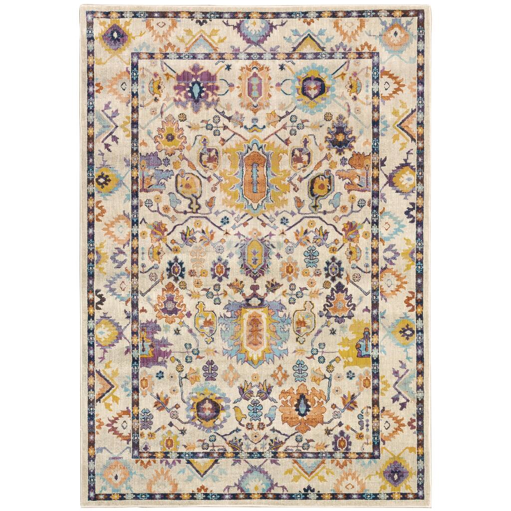 Tacoma Beige Various Colors Oriental Traditional Area Rug