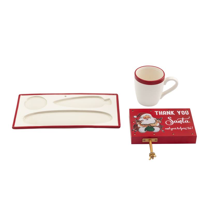 Night Before Christmas Milk and Cookies Serving Set