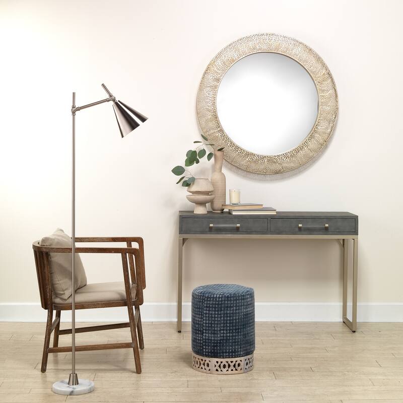 Alden Décor Brayden Faux Shagreen Console