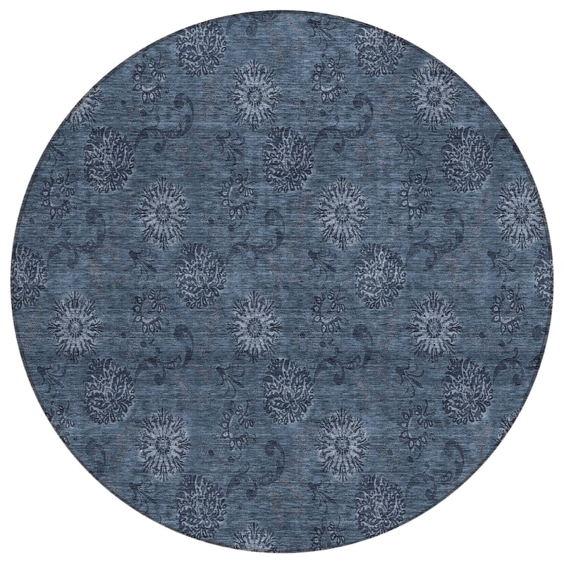 HomeRoots Floral Transitional Rectangle Outdoor Rug