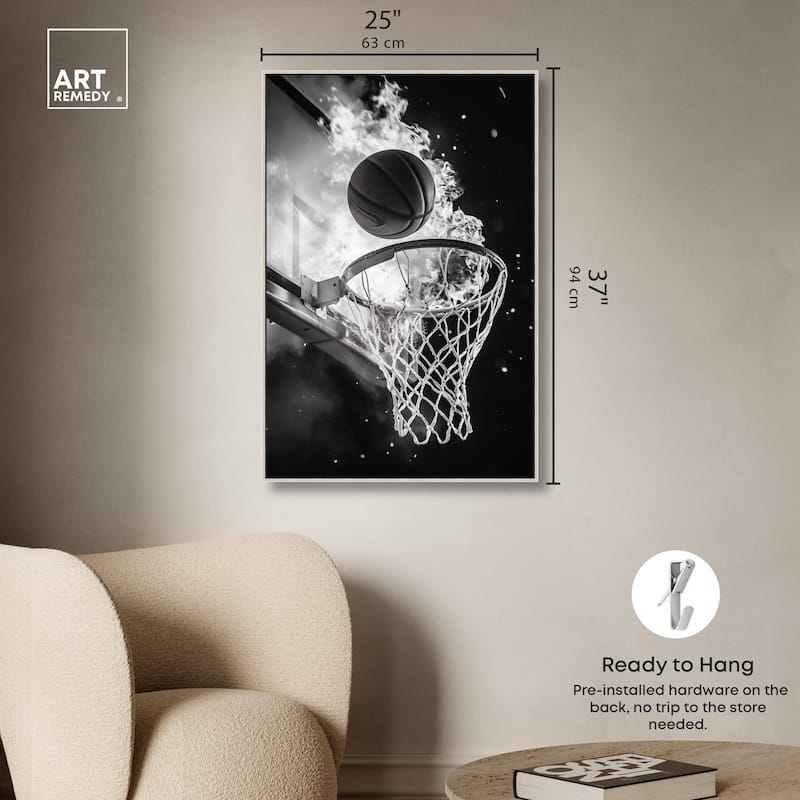 Scorch Some Hoops Canvas by Art Remedy