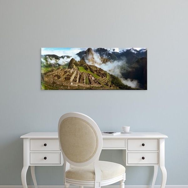 Easy Art Prints Panoramic Image 'Archaeological site, Inca Ruins, Machu Picchu, Cusco Region, Peru' Canvas Art
