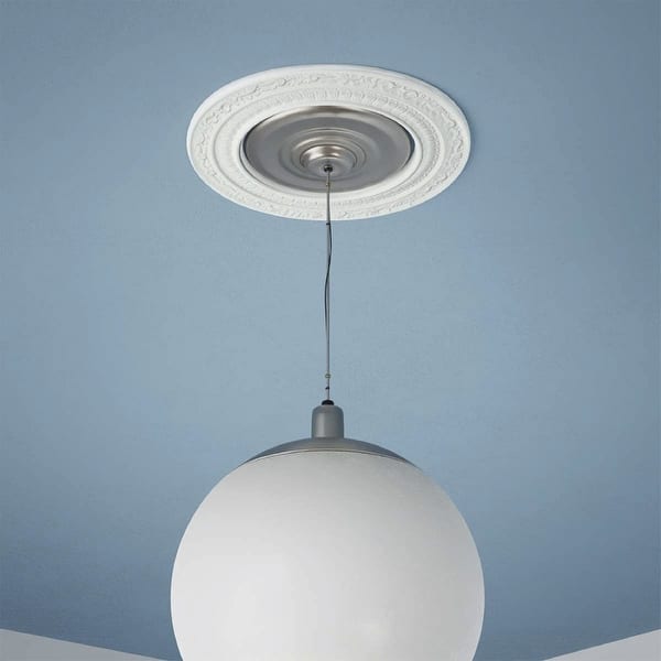 slide 2 of 15, White Recessed Lighting Trim 10" Polyurethane Decorative Ceiling Medallion Renovators Supply