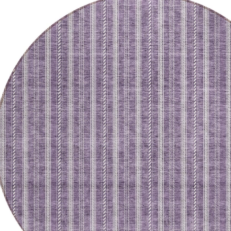 HomeRoots Striped Transitional Rectangle Outdoor Rug