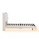 preview thumbnail 45 of 55, Upholstered Platform Bed Frame with LED Light Bar and USB