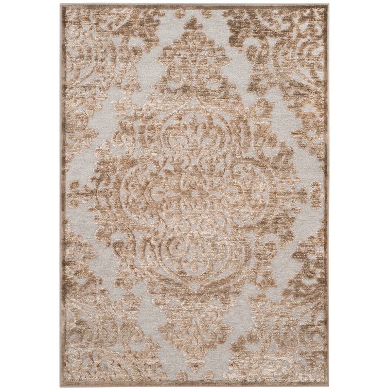 SAFAVIEH Paradise Eilika Watercolor Modern Viscose Rug - 5'3" x 7'6" - Mouse