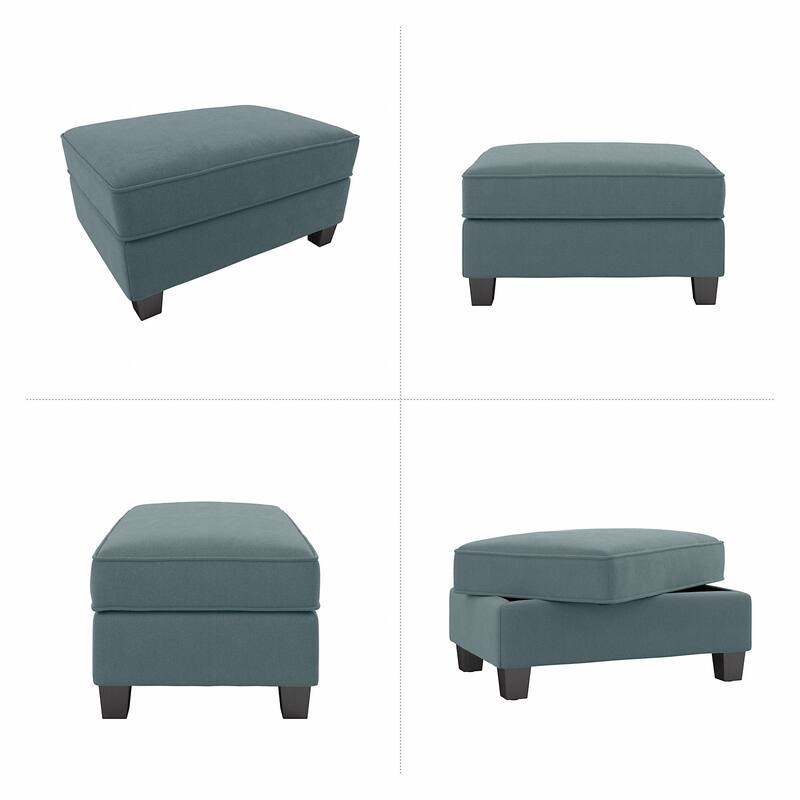 Bush Furniture Stockton Large Upholstered Storage Ottoman