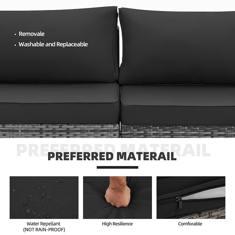 12-Person Patio Conversation Set with Fire Pit Table, All-Weather Wicker Outdoor Furniture