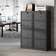 preview thumbnail 27 of 34, 4 Drawer Wood File Cabinet with Lock for Home Office 2-Pieces (Black)