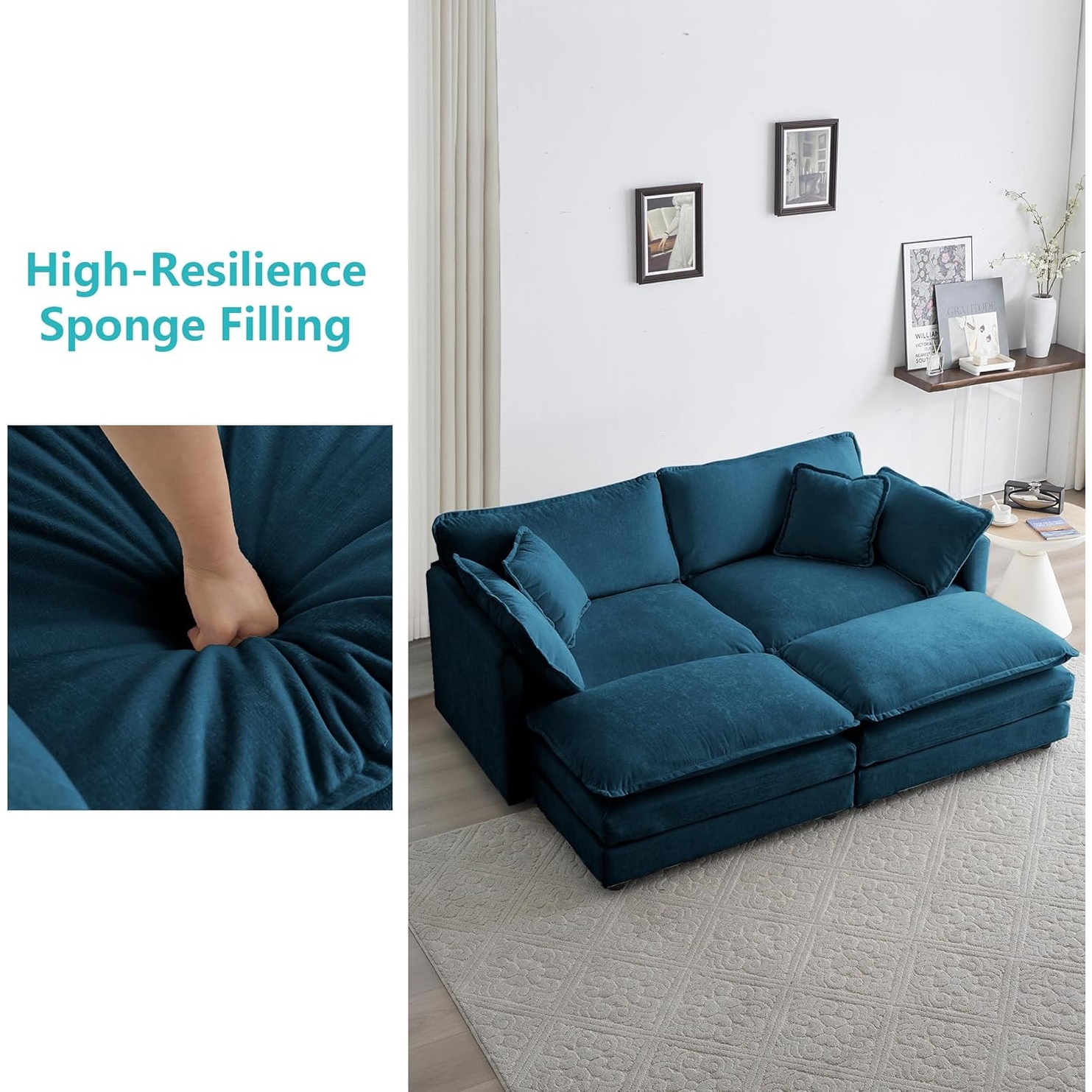 Compact Sleeper Sofa, 76.7