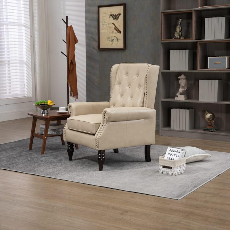 Modern Wooden Frame Accent Lounge Arm Chair