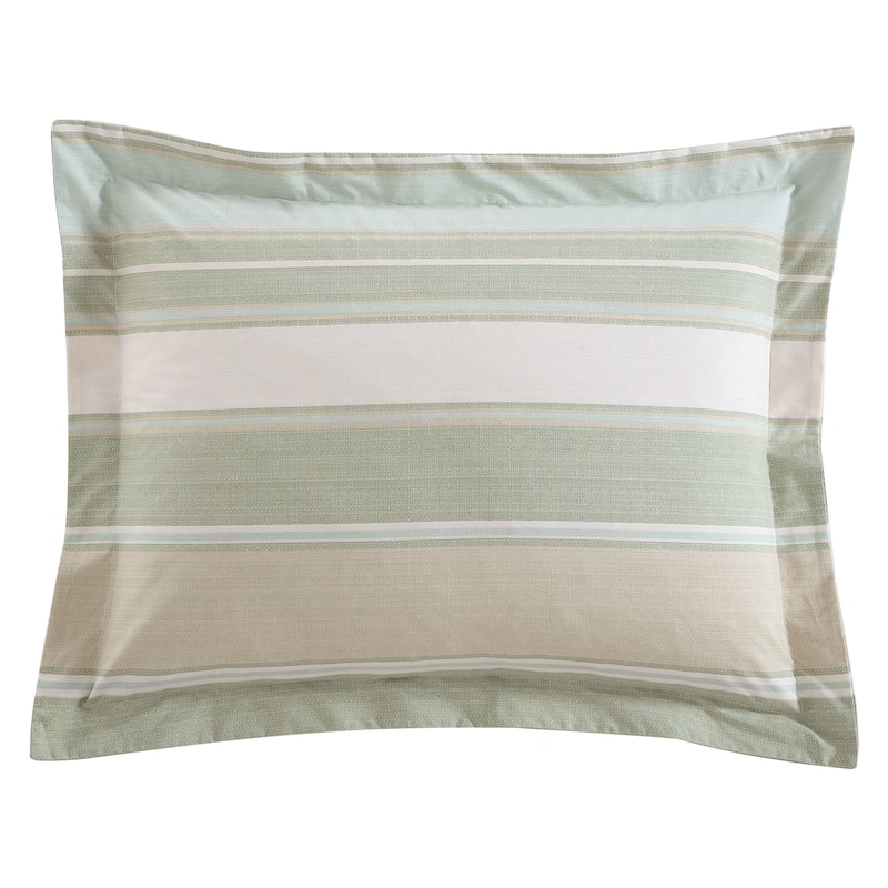Tommy Bahama Serenity Green Cotton Reversible 5 Piece Comforter Set