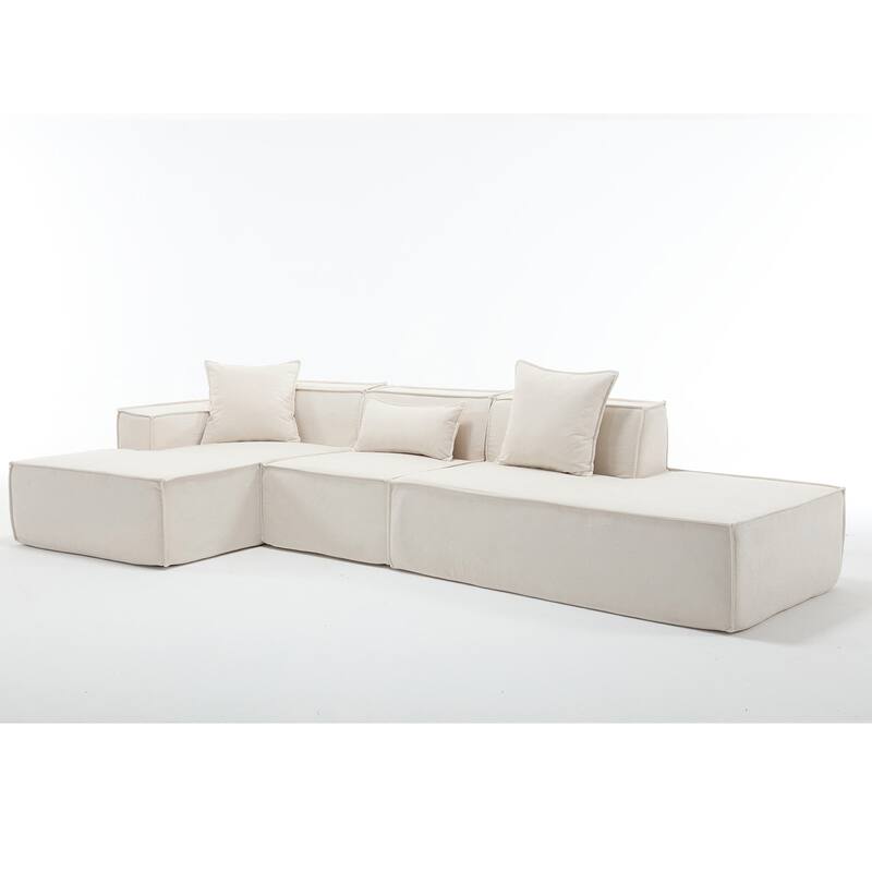 Modular combination living room sofa set, modern minimalist L-shaped sofa