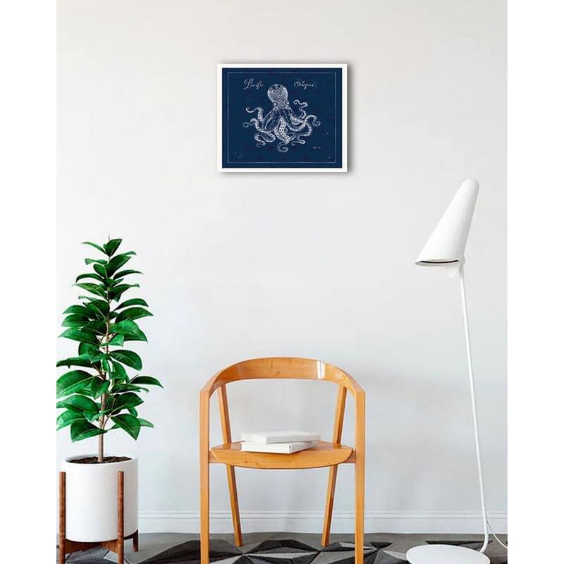 Underwater Life X Framed Poster - 18 x 18 Inch - White