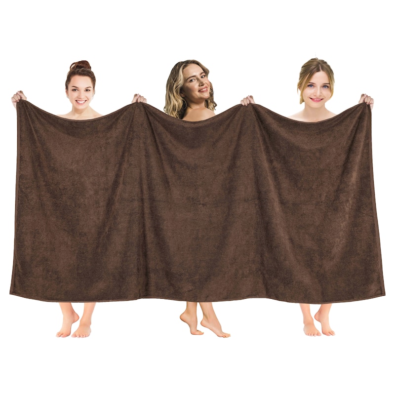 American Soft Linen 40x80 Inch Premium, Soft & Luxury 100% Ringspun Genuine Cotton Extra Large Jumbo Turkish Bath Towel - Chocolate Brown