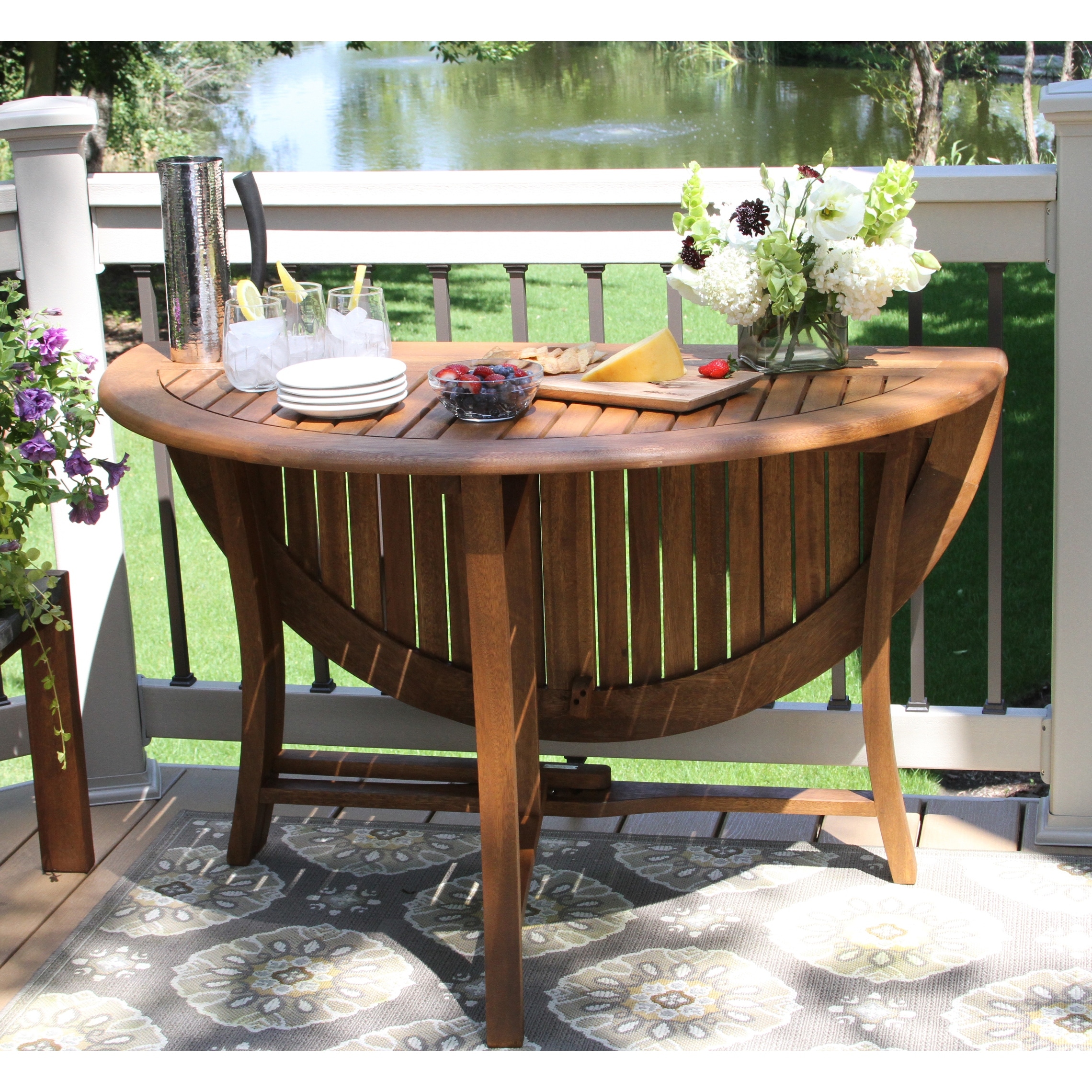 Eilaf Eucalyptus 48" Round Folding Table