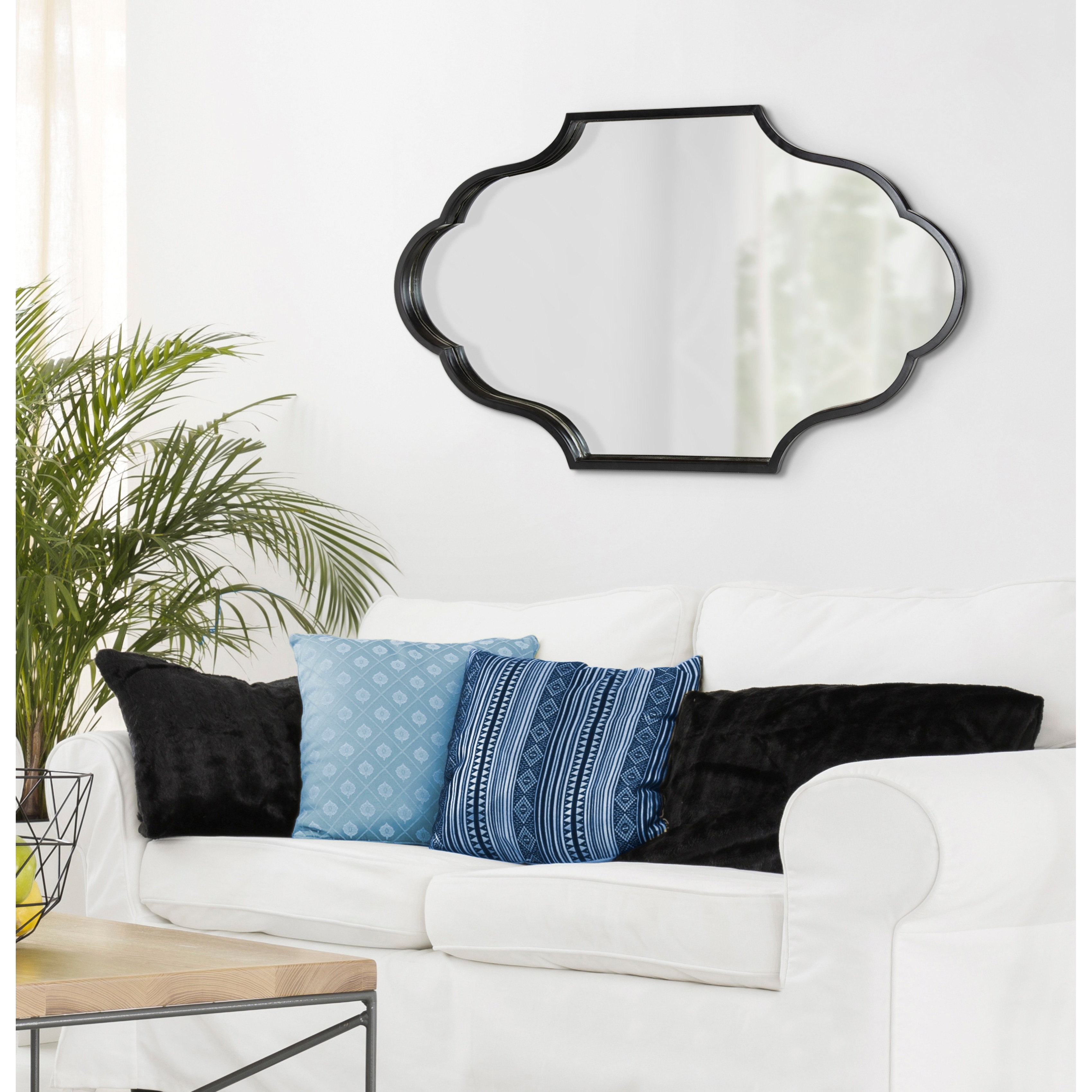 29.75x41.75 Black Kate and Laurel Reyna Framed Wall Mirror 29.75x41.75 Black Kate and Laurel Reyna Framed Wall Mirror