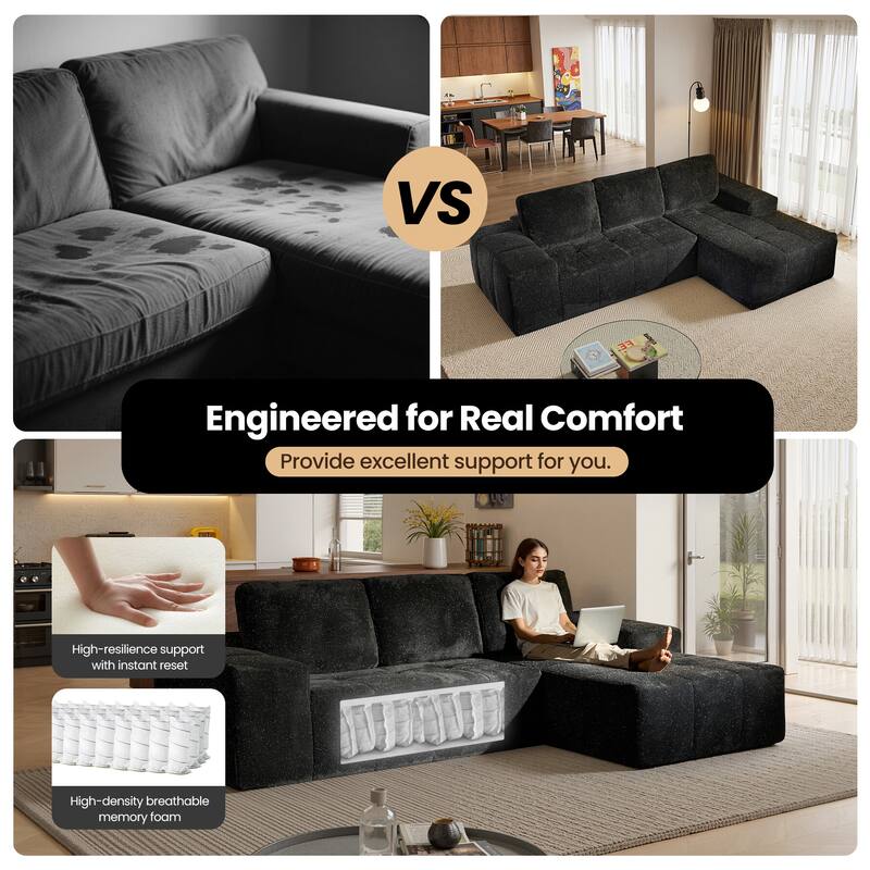 XIZZI Modular Sectional Sofa with L-Shape Chaise