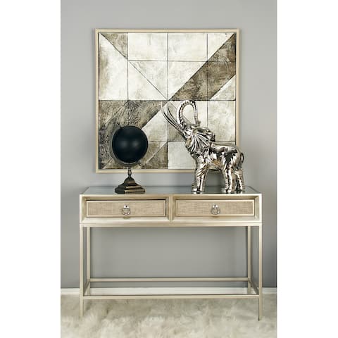 Silver MDF Glam Console Table (Set of 3) - 45 x 16 x 32